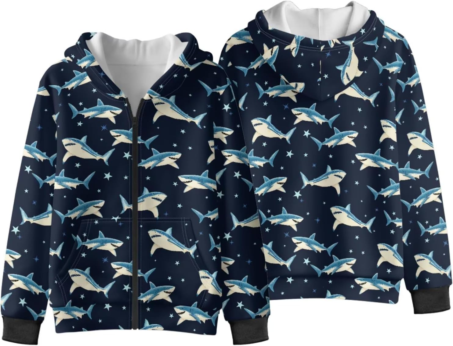 Girls Zipper Jacket Soft Elastic Cute Long Sleeve Hoody Loose Comfort Breathable Sweatshirt with Pockets