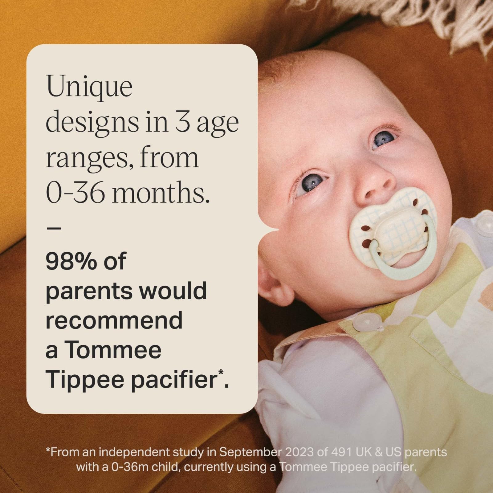 Tommee Tippee Ultimate Fit Soother, 0-6 Months, 4 Pack, Orthodontic Dummy for Babies Extra Air Holes, Symmetrical Teat - Image 4