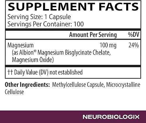 Miniatura 5 de Neurobiologix Complejo de glicinato de magnesio, TRAACS Quelato de bisglicinato de magnesio para soporte muscular, nervioso y óseo, suplemento de