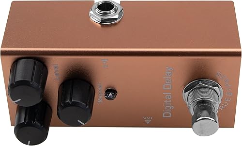 Miniatura 4 de Yootones Mini pedal de efectos de guitarra eléctrica, carcasa de metal, adaptador de CC de 9 V, True Bypass para kit de guitarra eléctrica múltiple