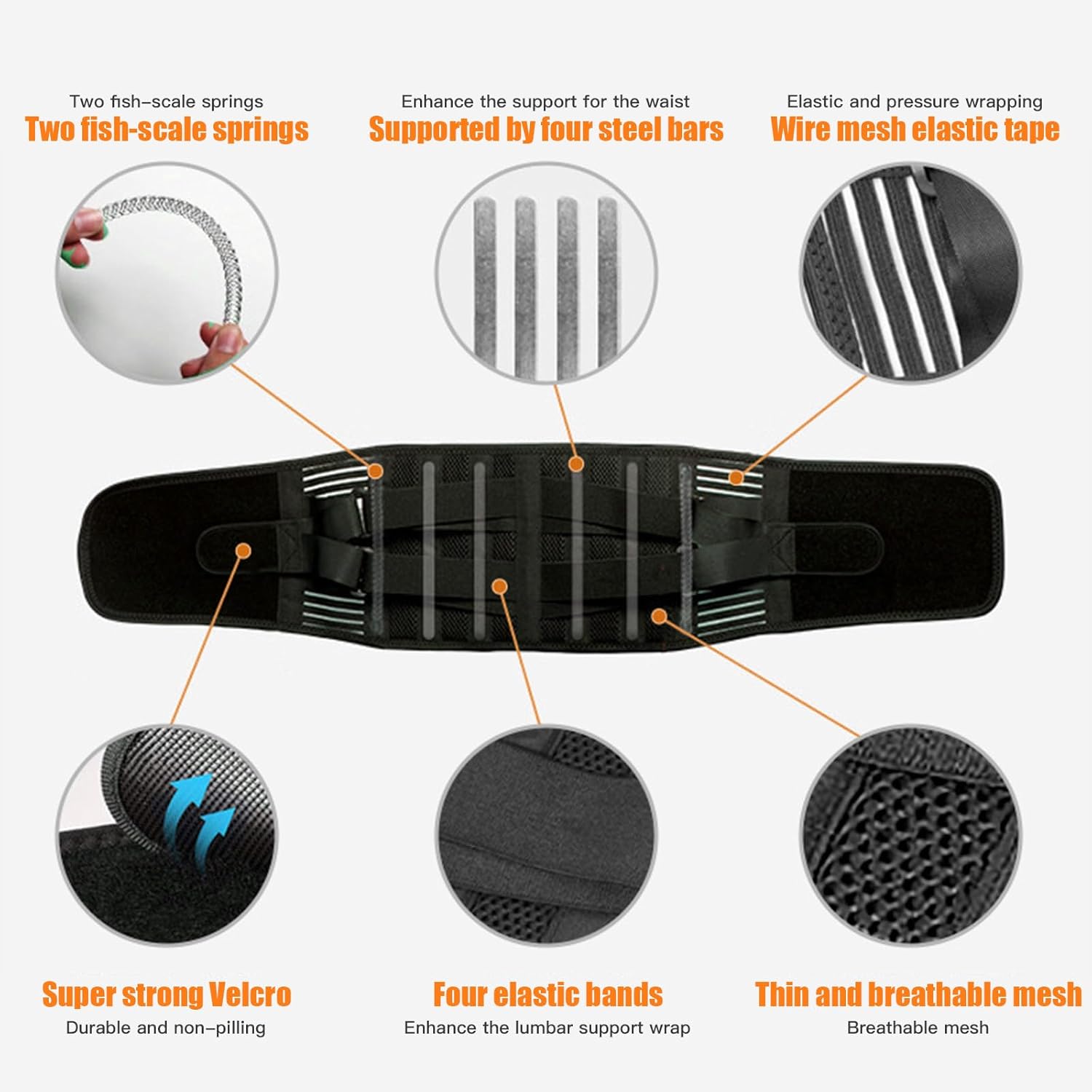 Professional Lumbar Support Belt - Relief for Sitting, Driving, Heavy Lifting & Sports,Adjustable Breathable Back Brace for Men & Women,for Laborers, Athletes & Office Workers(Black, Small)