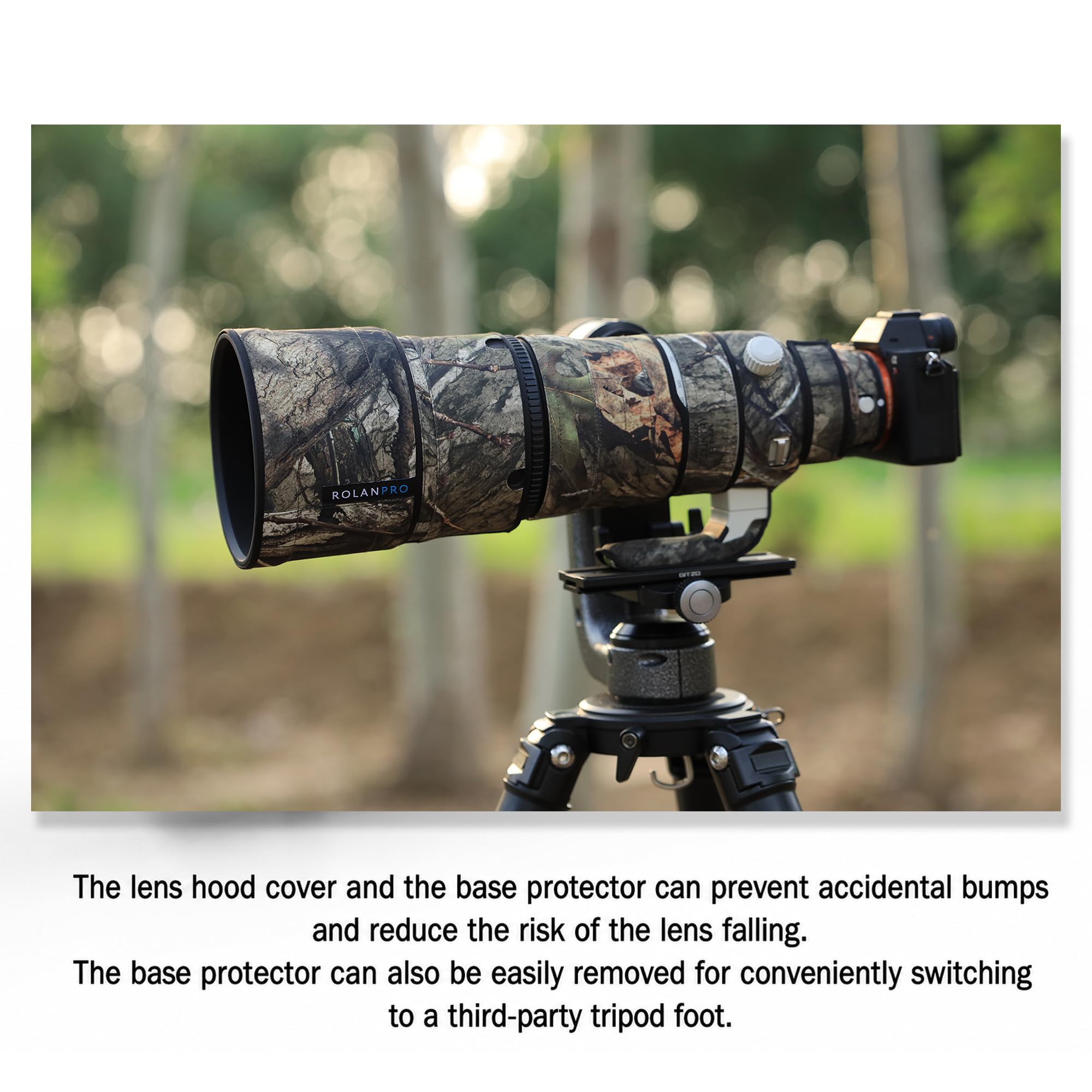 Rolanpro Objektivschutz für Sony FE 100–400 mm F4.5 GM OS (SEL100400MC), wasserdichte Camouflage-Regenmantel, Objektivschutzhülle für Wildtierfotografie, Vogelbeobachtung und Outdoor-Shooting # 31