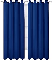 Vista 2 de LEMOMO Cortinas opacas de 52 x 84 pulgadas, juego de 2 paneles de cortinas con aislamiento térmico para oscurecer la habitación, cortinas