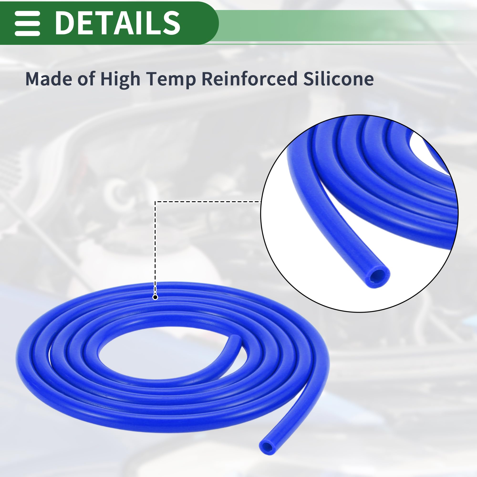 3mm (1/8") Silicone Vacuum Tubing Hose Line 5FT