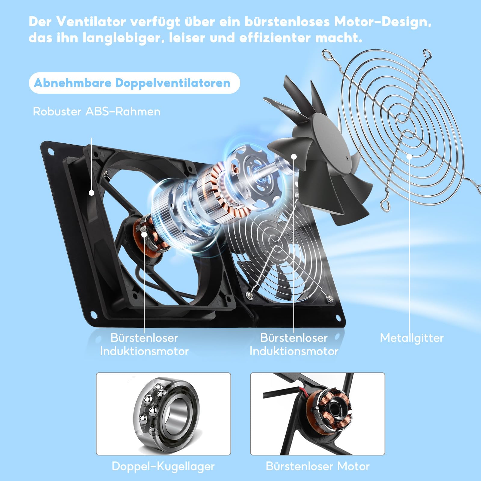 Ventilateur solaire IP65 20W résistant aux intempéries pour poulaillers