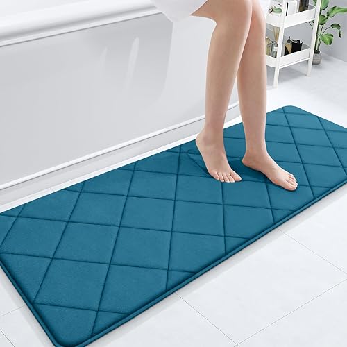 Miniatura 112 de OLANLY Tapete de baño de espuma viscoelástica de 24 x 16 pulgadas, ultra suave y absorbente, lavable a máquina, cómodo tapete de baño para suelo de