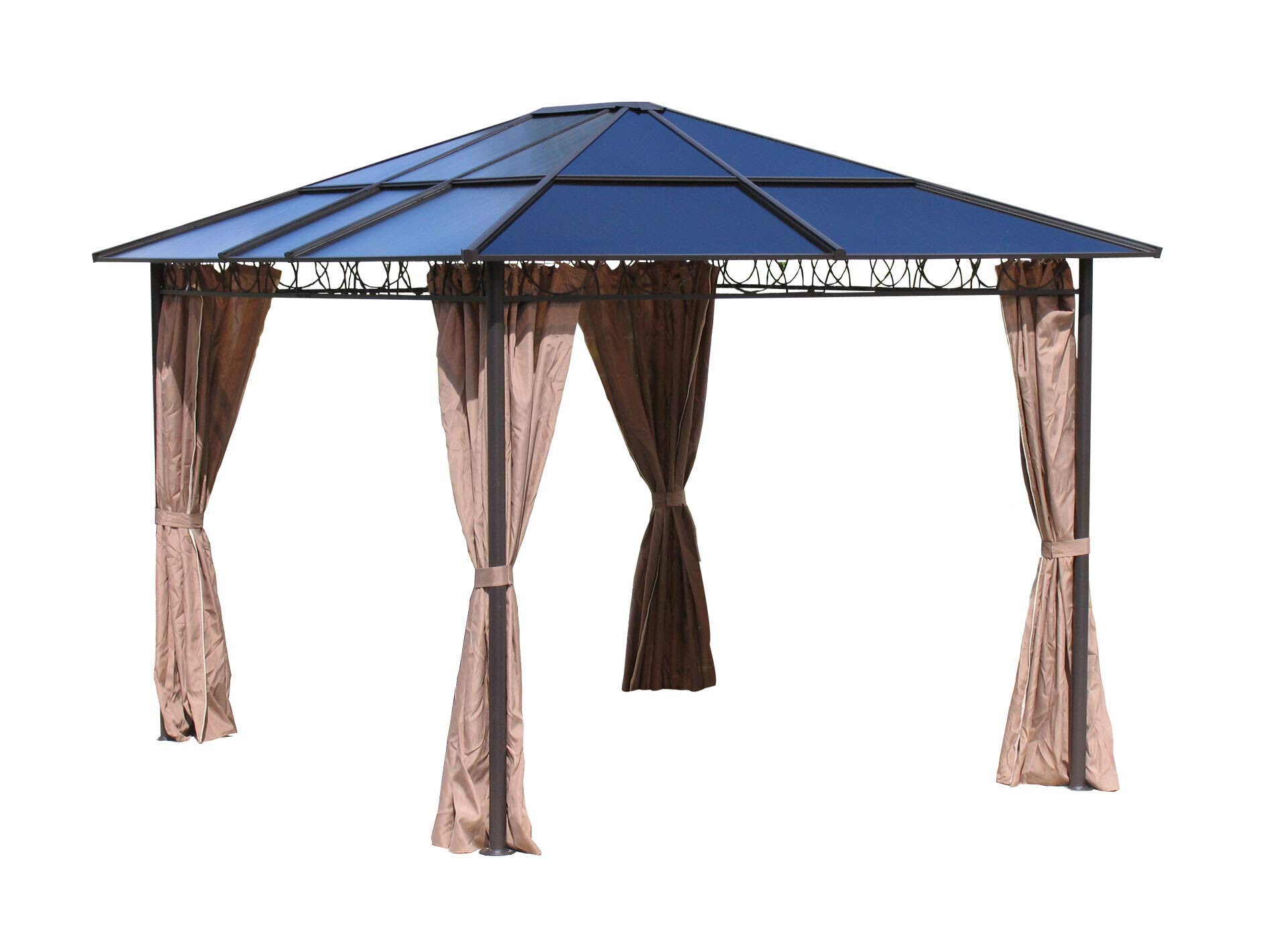 4 Seitenteile für Hardtop Pavillon 3x3,6m Seitenwandset Sichtschutz Vorhänge