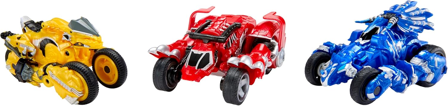 Evolver Blaze Transforming Raptor to Vehicle Toy, 2-in-1 Dino Figure with Multi-Step Conversion, Kids, Boys, Girls, Ages 6+