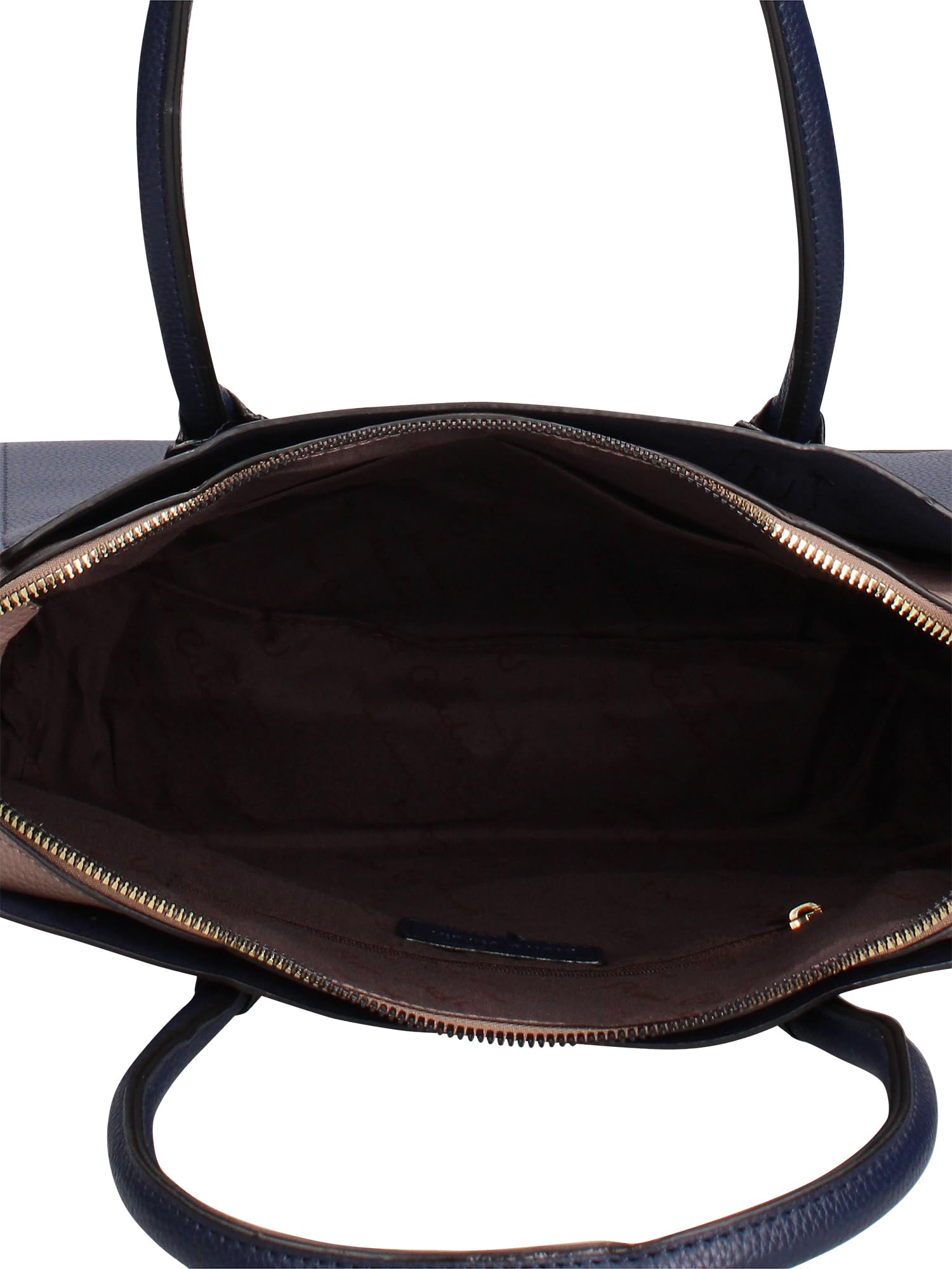 Pierre Cardin Shopper Handtasche aus veganem PU-Leder und Braun mit Reißverschluss Mehrfarbig