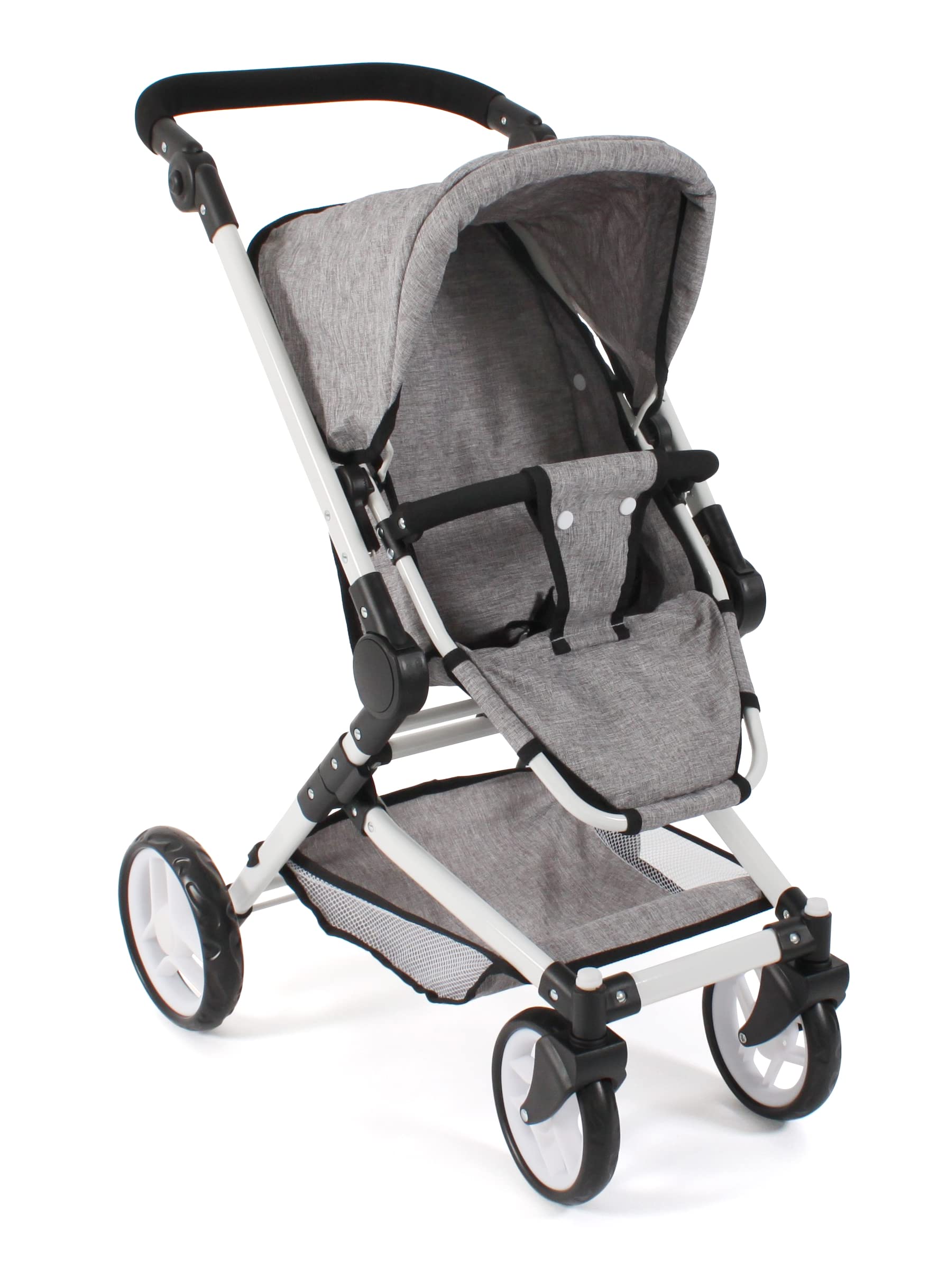 Bayer Chic 2000 645 19 wózek dla lalek kombi Fides 3 w 1, dżinsy szare, 61 x 44,5 x 85 cm