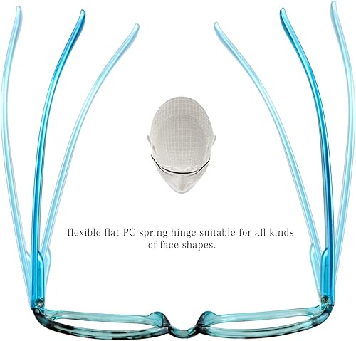 Miniatura 5 de 4 pares de lentes para lectura con bloqueo de luz azul para mujeres y hombres