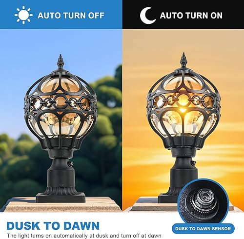 Miniatura 2 de Luz de poste para exteriores, para césped, entrada, patio, playa, granja, jardín, iluminación al aire libre, montaje en muelle, lámpara de poste