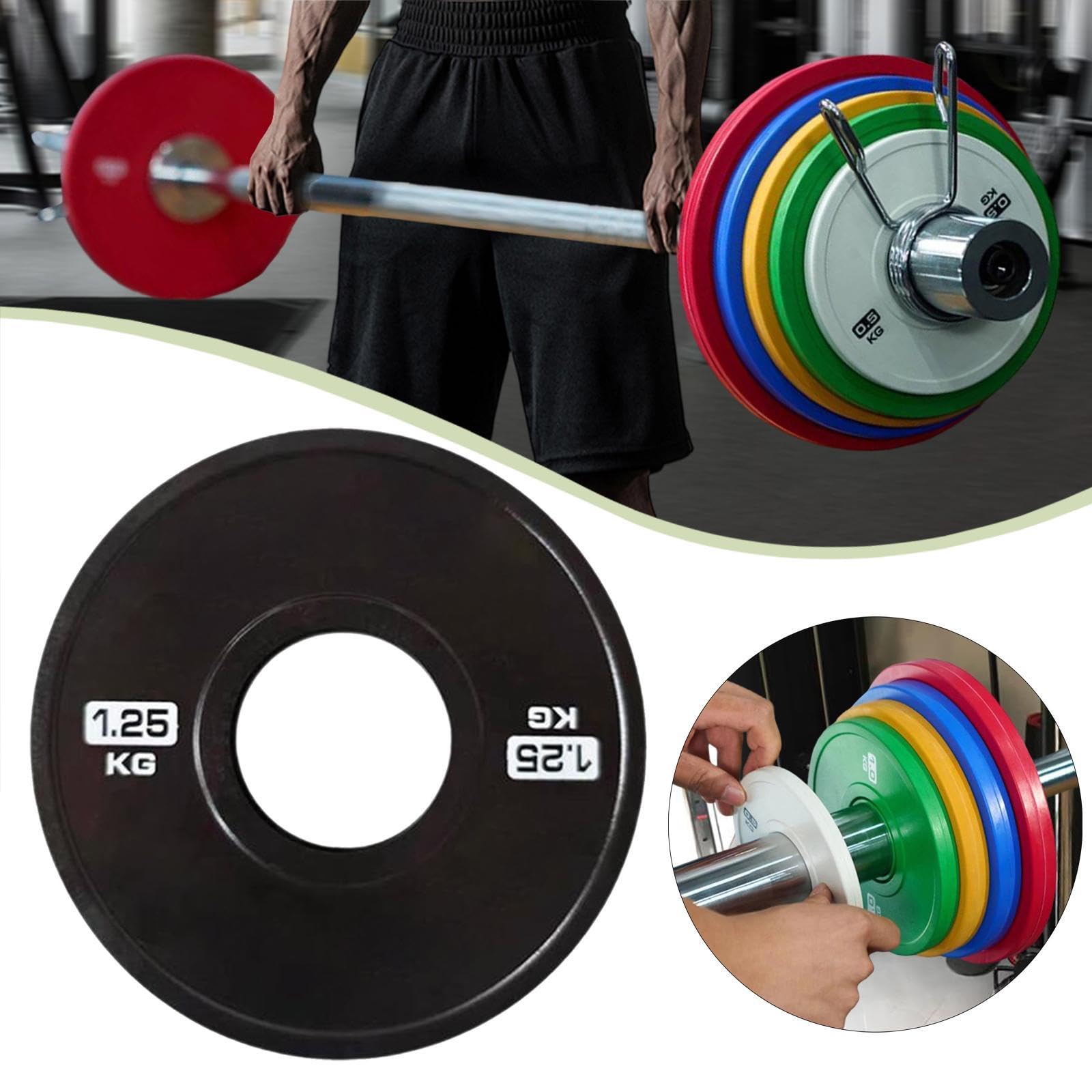 Disco Peso Placa Barra Entrenamiento Fuerza Fabricado con Acero Y Goma Antideslizante Diseño Especial para Agarre Seguro Compatible con Barras Estánda