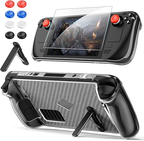 YUANHOT - Funda protectora para cubierta de vapor kit de accesorios de cubierta de TPU suave con soporte ajustable de aleación protector de pantalla