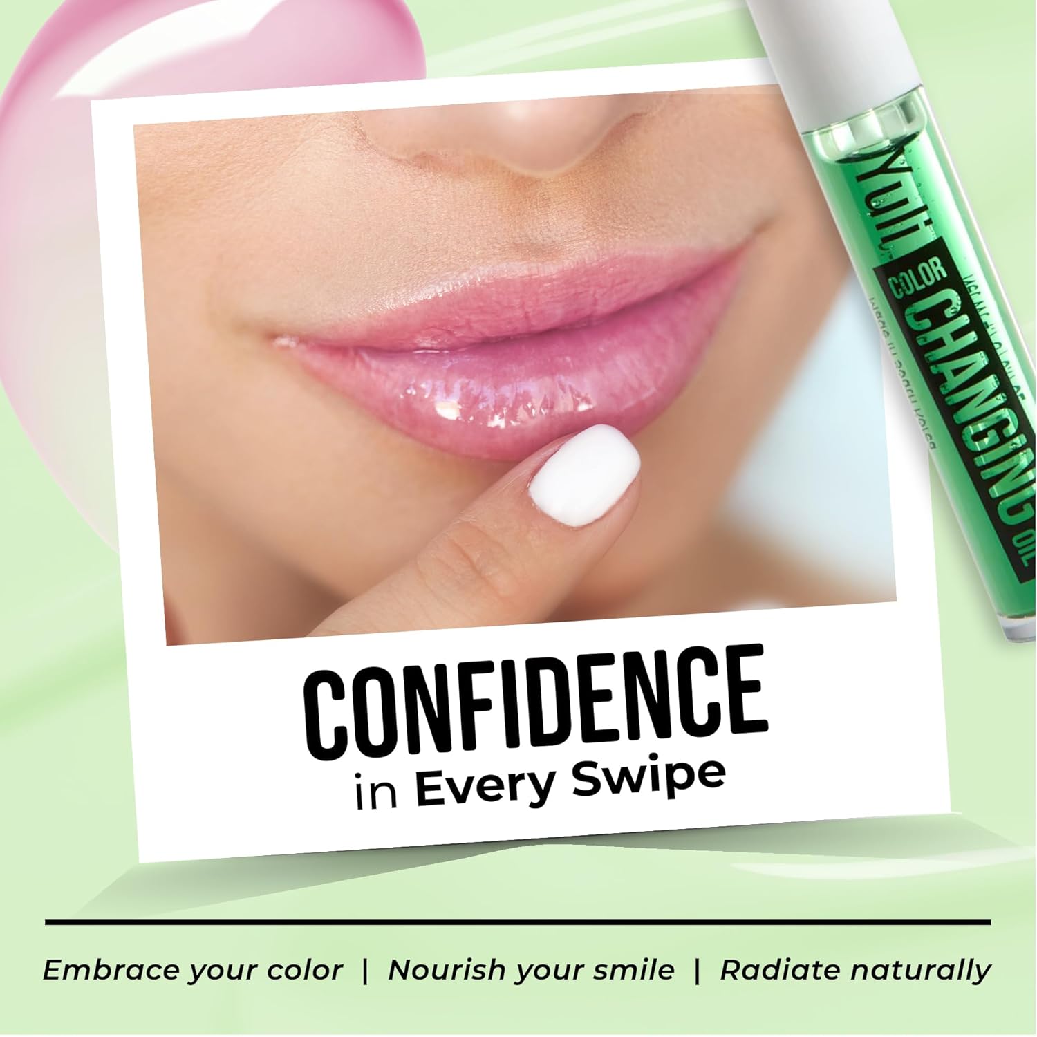 The Beauty Spy Yuli Color Changing Lip Oil | Hydrating Lip Gloss Korean | pH-Reactive Non Sticky Lip Gloss Formula With Argan Oil, Squalane, Shea Butter | Glass Shine Effect (Green Plum) - Image 7