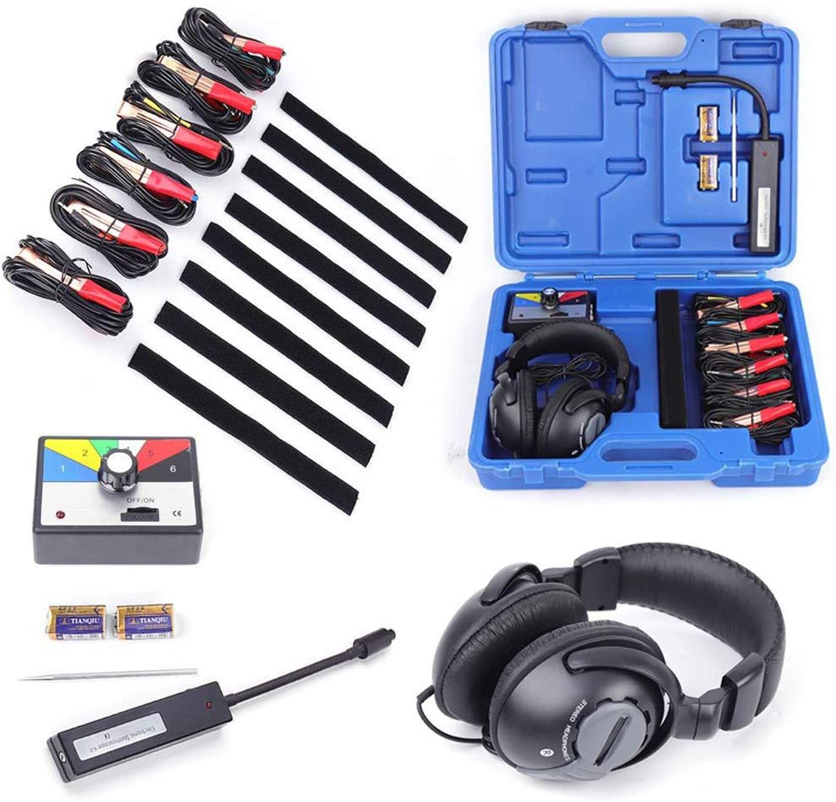 Kit De Estetoscopio Electrónico Para Automóvil Herramienta De Diagnóstico De Ruido Mecánico Automático De Seis Canales, Herramientas De Inspección De Reparación De Automóviles
