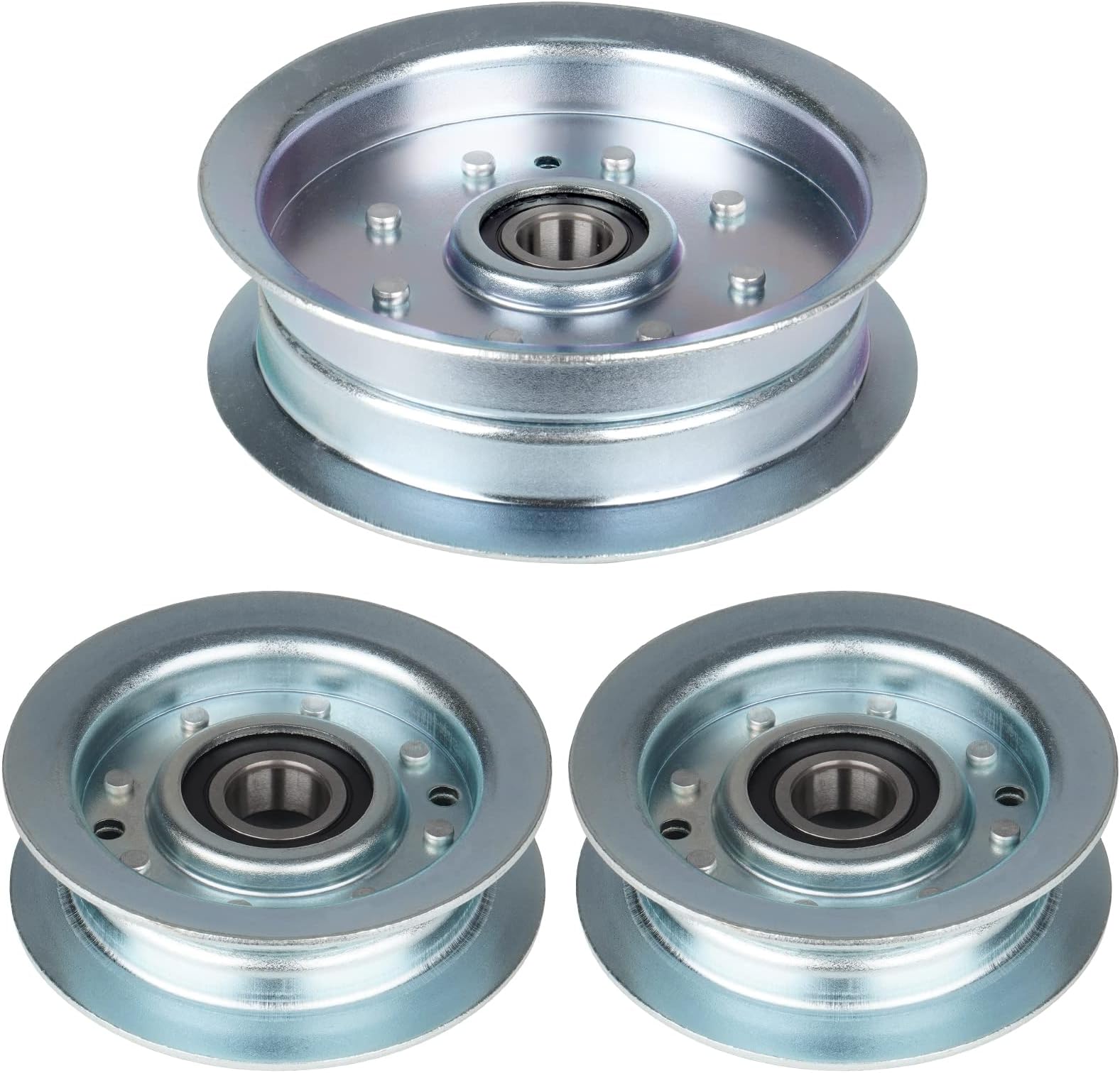 ILONPA Idler Pulley for John Deere D140 D150 D155 D160 LA145 LA155 LA165 X140 X165 L2048 L2548 GY20067 GY22172 GY20110 GY20629 GY22082 (3 Pack)