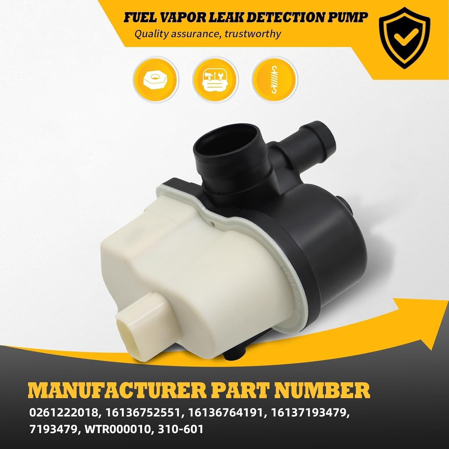 Fuel Vapor Leak Detection Pump Compatible with 128i 135i 325i 328i 330i 335i 525i 530i 535i 540i Replace 16137193479 310-601 0261222018