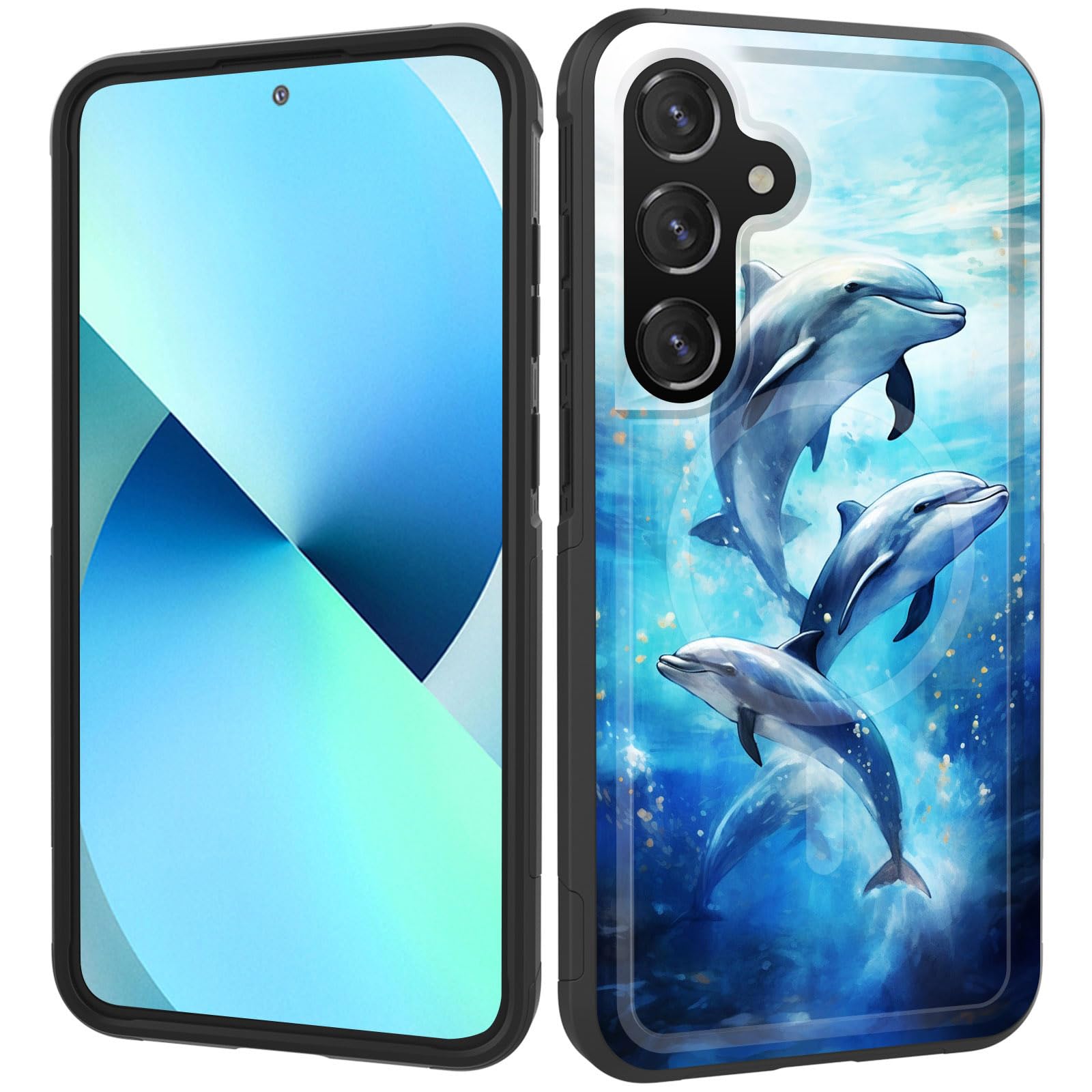 ZQLPLZR Magnetic for Galaxy S24 Plus Case,[Compatible with MagSafe] [Military Grade Drop Protection] Heavy Duty Shockproof Phone Case for Samsung