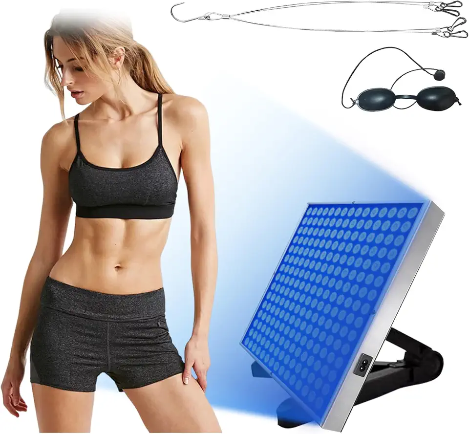 Bräunungslicht Solarium Portable Tanning Lamp für Home Gesichtsbräunung Tageslicht für Gesicht und Körper für zu Hause with Adjustable Stand and Hanging Hooks (P)