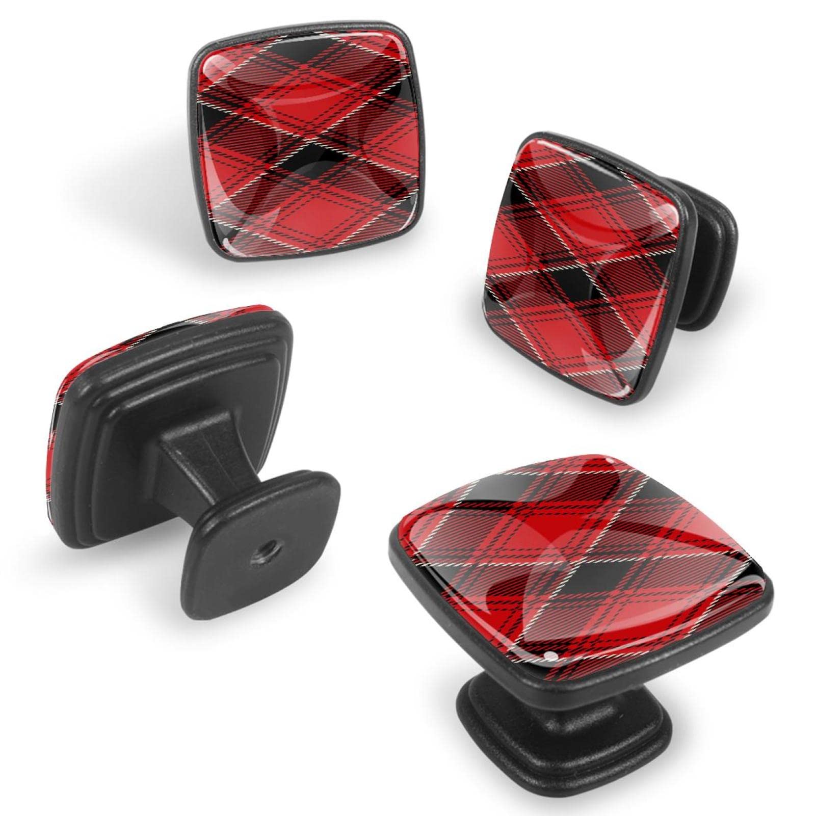 12 confezioni di manopole con manico quadrato Fresh Royal Stewart Tartan