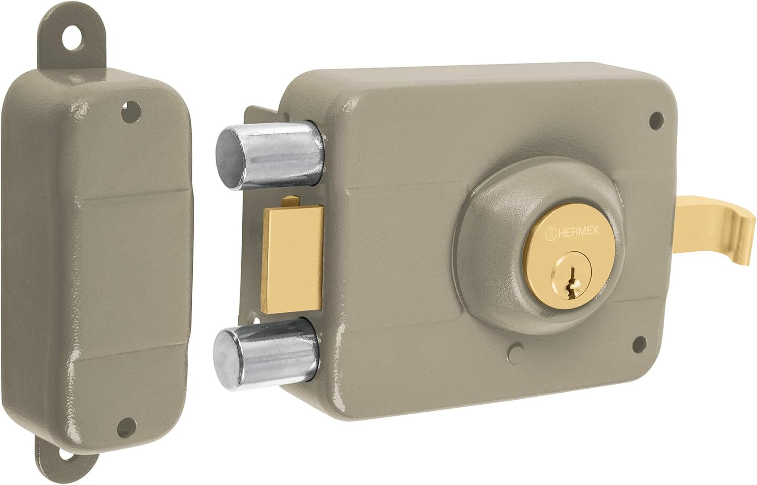 Rim lock, double lock, left