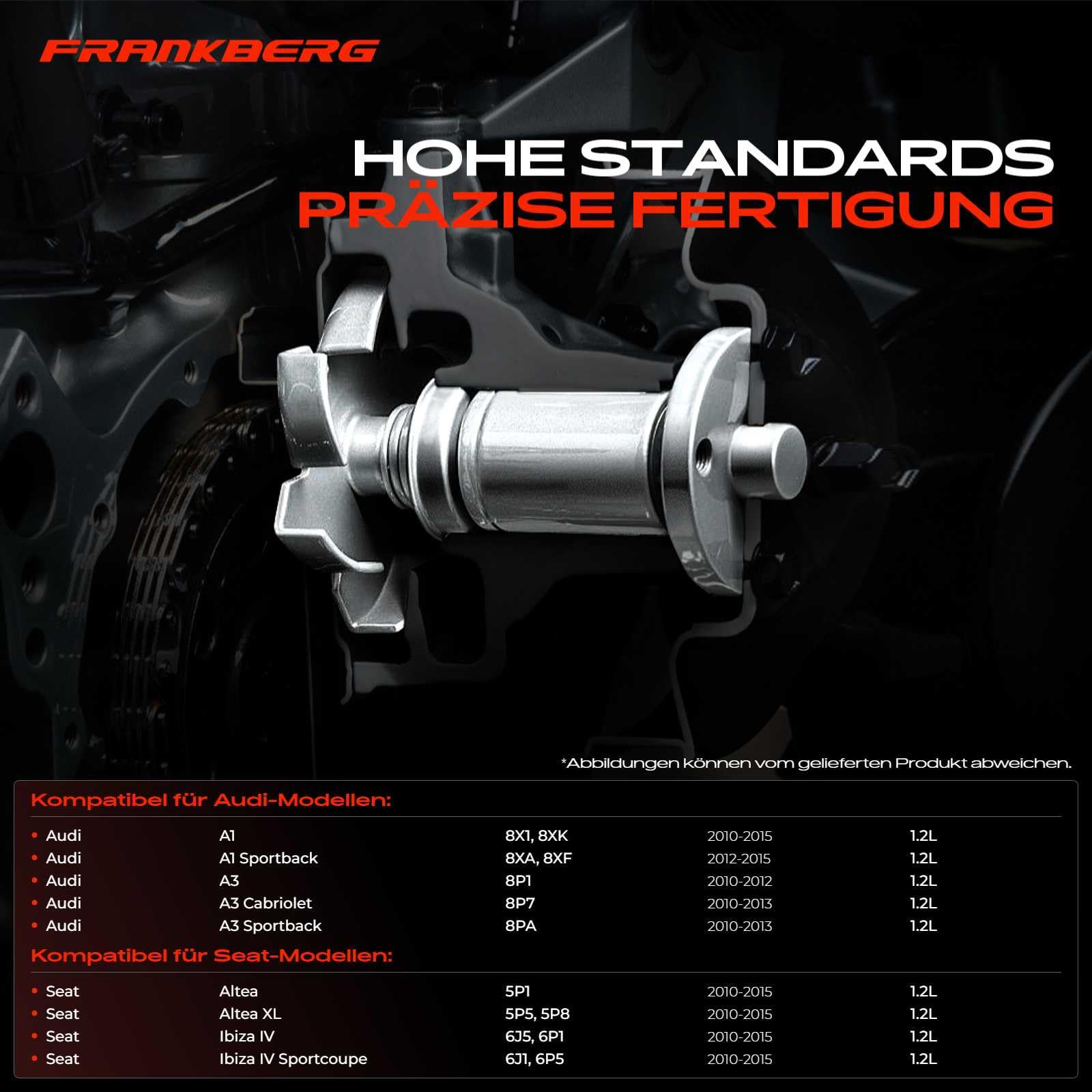 Frankberg Wasserpumpe Kompatibel mit Golf Plus 521 5M1 1.2L 2009-2014 Tou.ran 1T3 1.2L 2010-2015 Ibiza IV 6J1 6J5 6J8 6P1 6P5 6P8 2010-2015 A3 8P1 8P7 8PA 2010-2013 Replace# 03F121004F