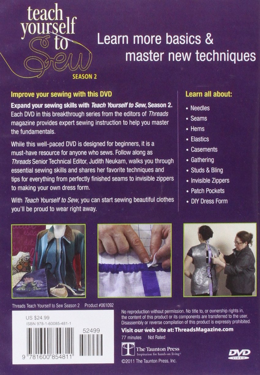 Thread's Teach Yourself to Sew DVD - Season 2