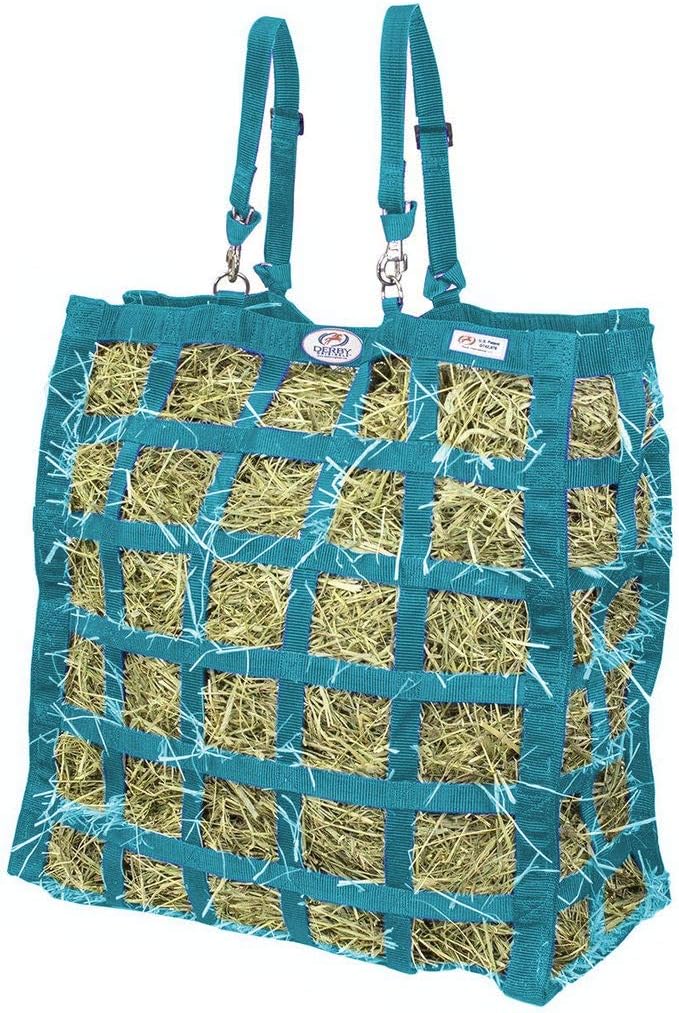 Derby Originals Easy Feeder Patented Four Sided Slow Feed Horse Hay Bag with Exclusive Super Tough Bottom