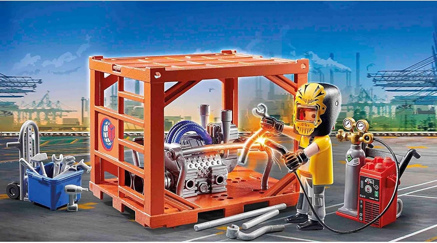 Playmobil City Action 70774 Container Manufacturer, for Children Ages 4+
