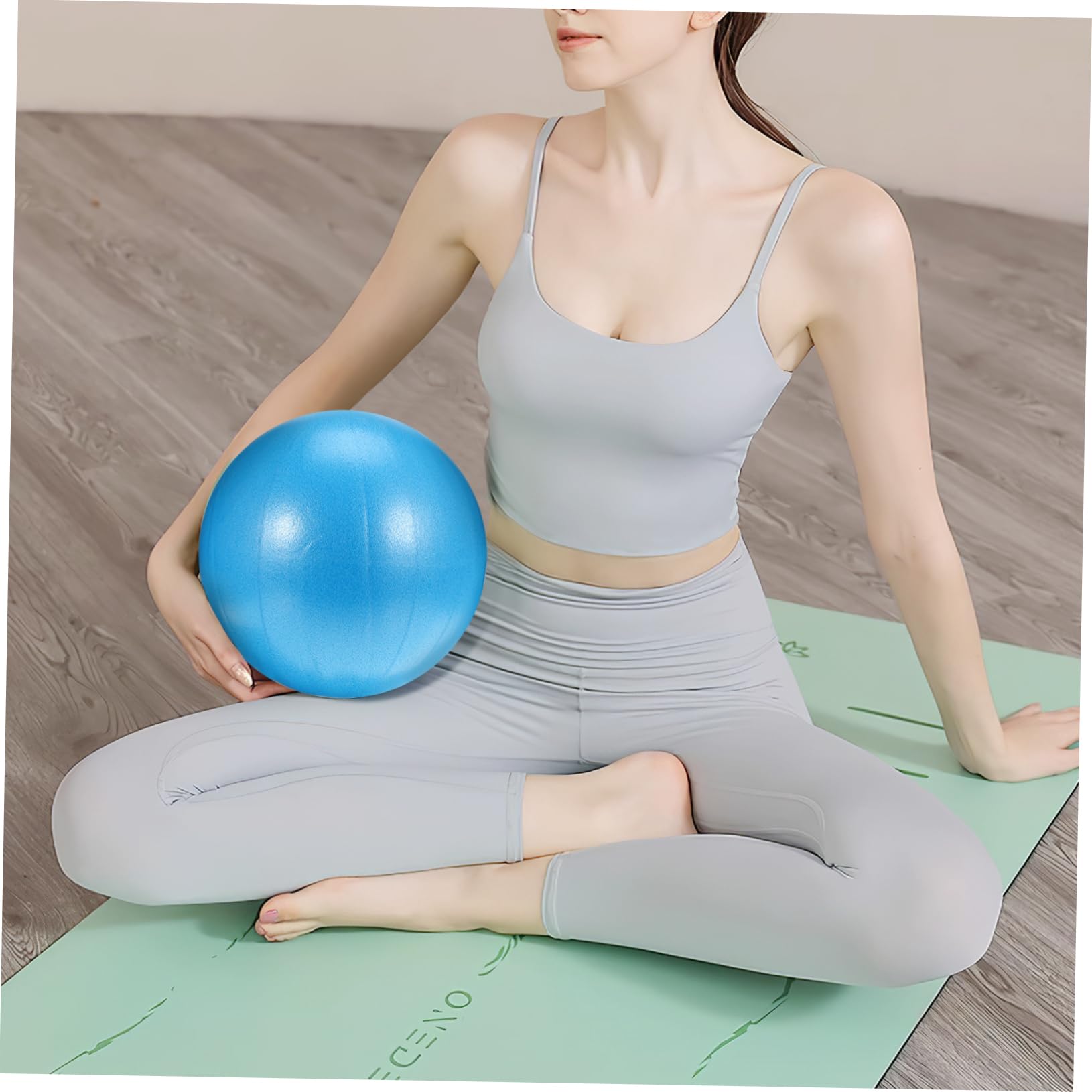 MUSISALY Small Ball Reusable Exercise Ball for Yoga Fitness Portable Stability Trainer Compact Exercise Accessory for Core Strength Workouts