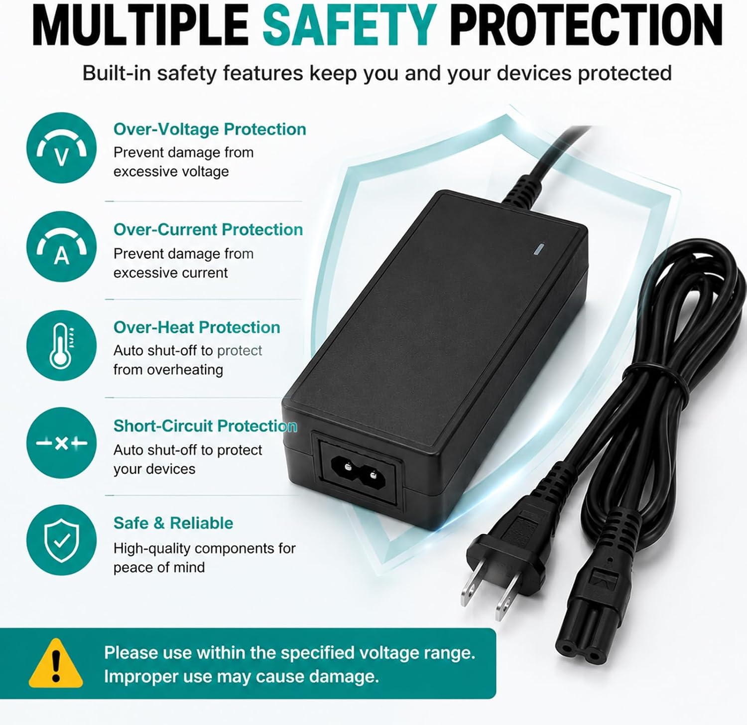 15V AC Adapter Charger for Portable Power Station image 2