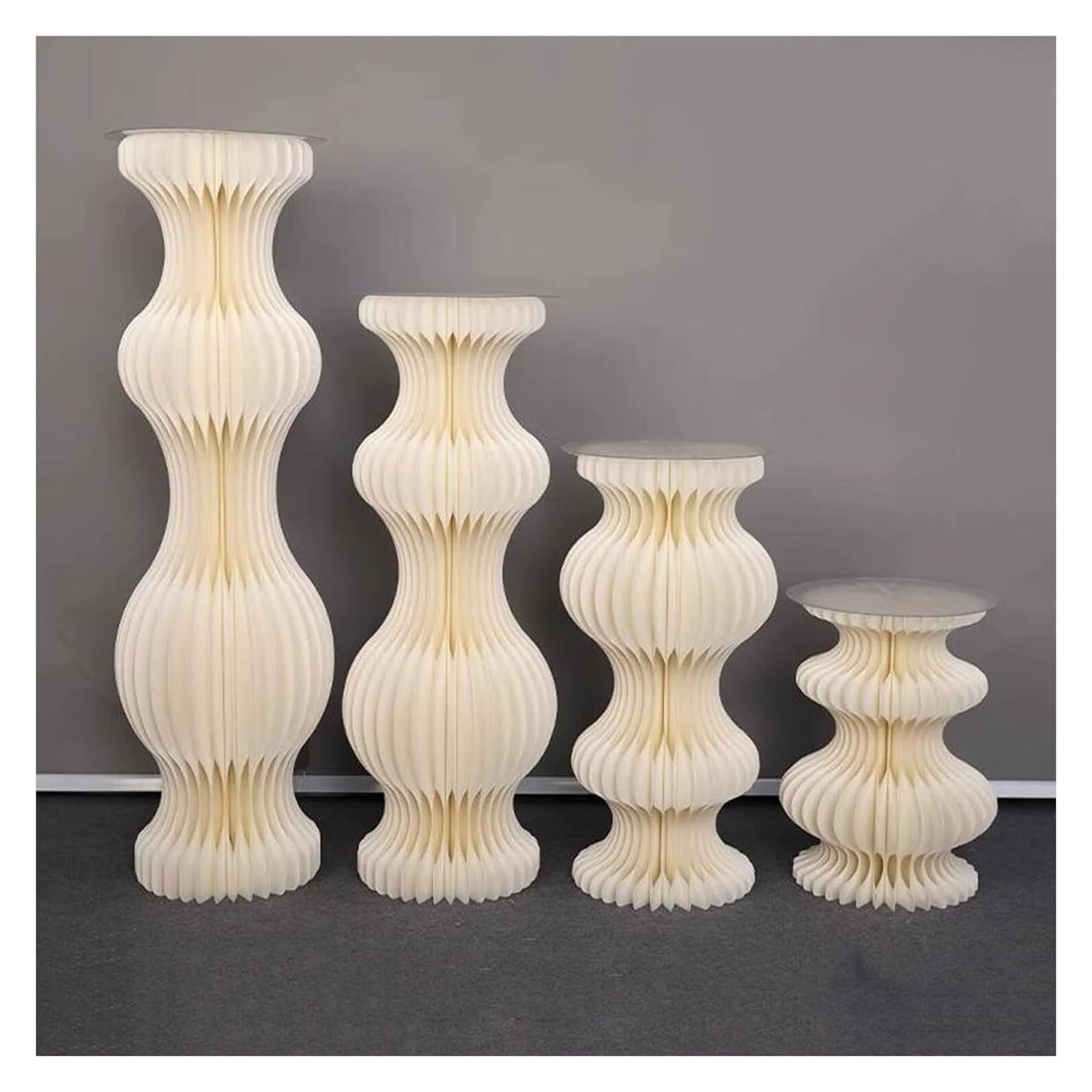 YKMYXZ plinth， 6PCS Cylinder Pedestal Stands Parties, Stand Foldable Paper Columns Display(C)