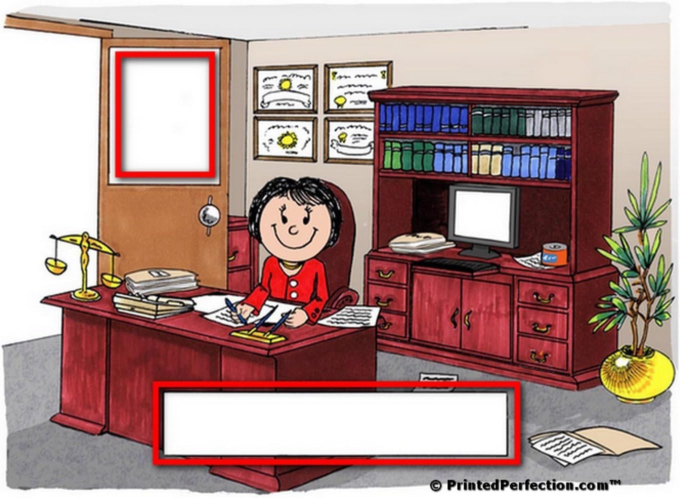 Personalized Lawyer - Female Drink Set of 4 Coasters - Great Gift!