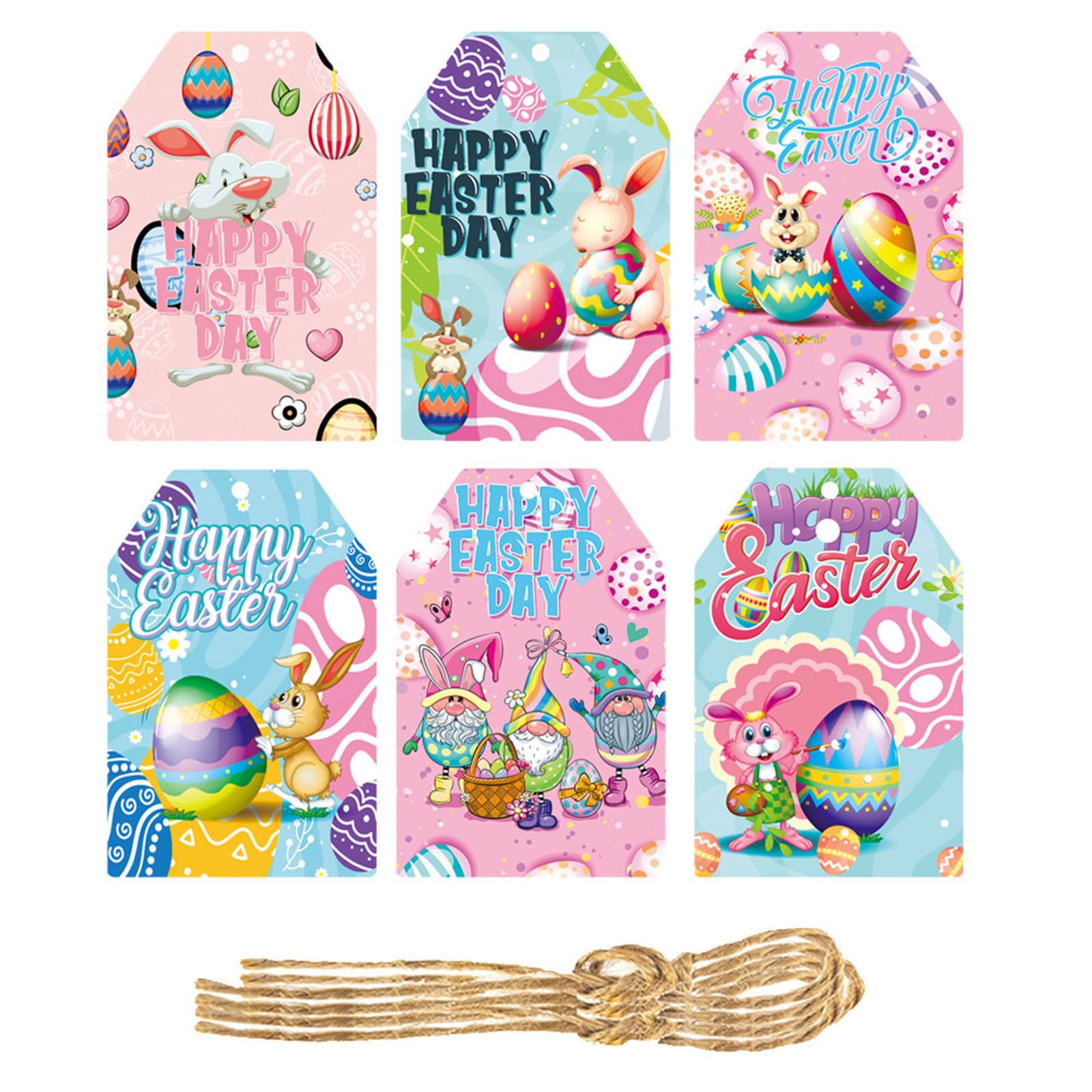 Buxuaaaa A Buxuaaa 60Pieces Functional Easters Hanging Ornament For Schools Nd Shops Crafted From Sturdy Paper Nd Burlap String Home Decoration