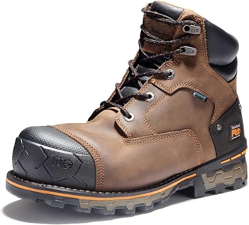 Timberland PRO Boondock - Botas de trabajo para hombre (6.0”/15 cm), color negro, marrón, 8.5
