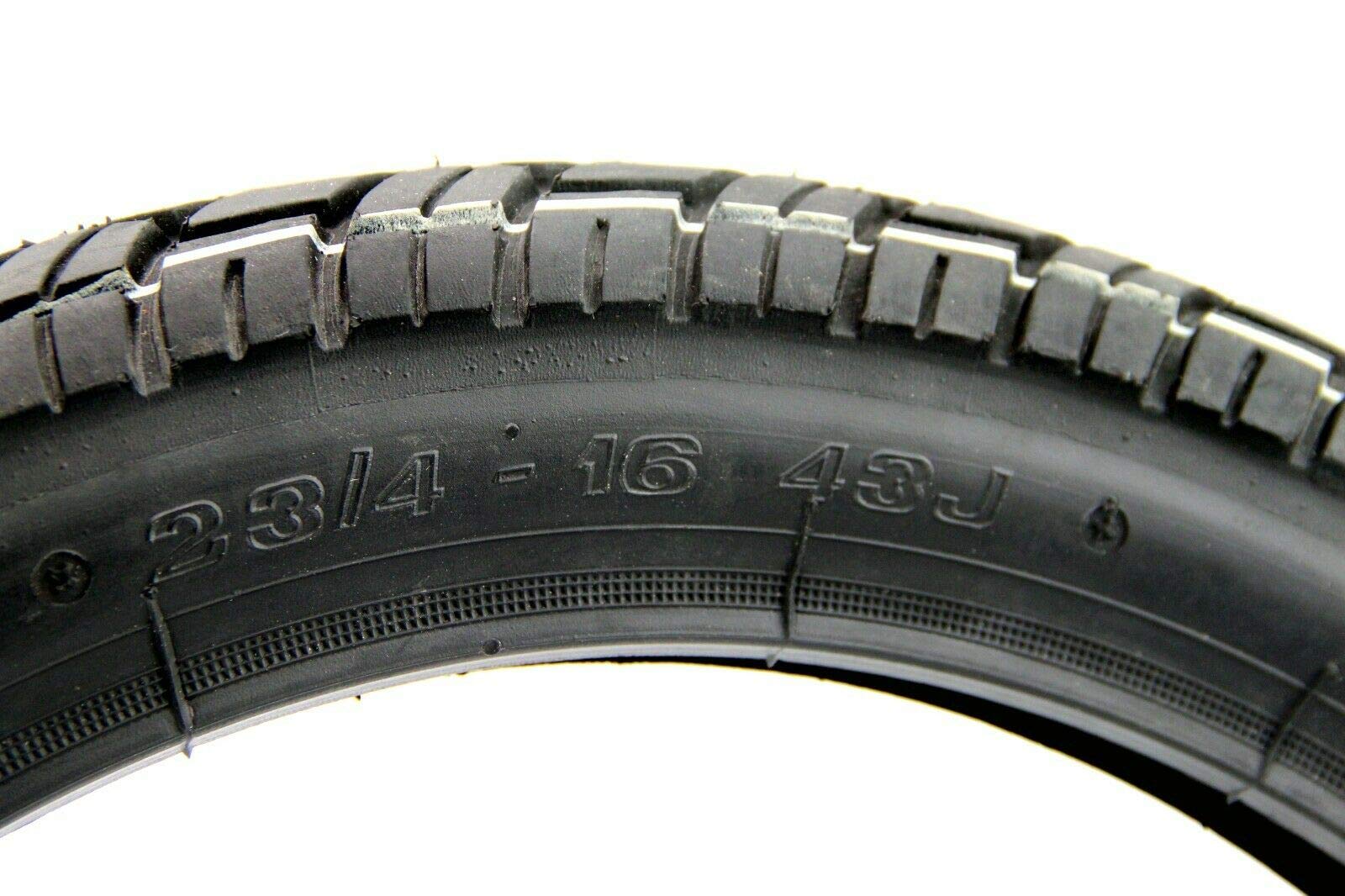 Bisomo 2x Reifen 2,75 x 16 Zoll VRM 094 Straßenprofil, 43J für Simson S50, S51, S70, S53, KR51, SR4-4 - Vee Rubber