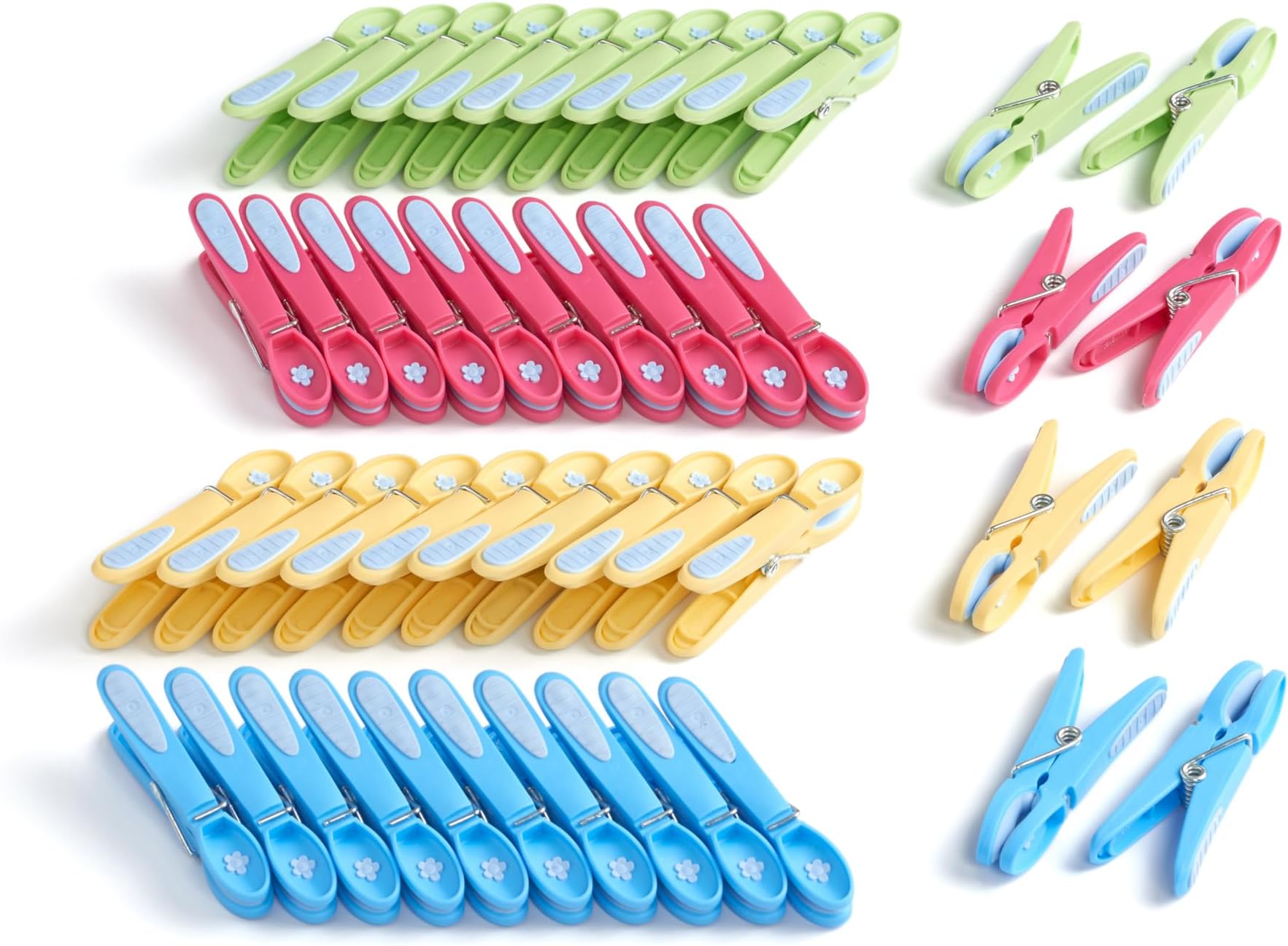 40 Soft Grip Clothes Pegs Vibrant Amazon.co.uk Home & Kitchen