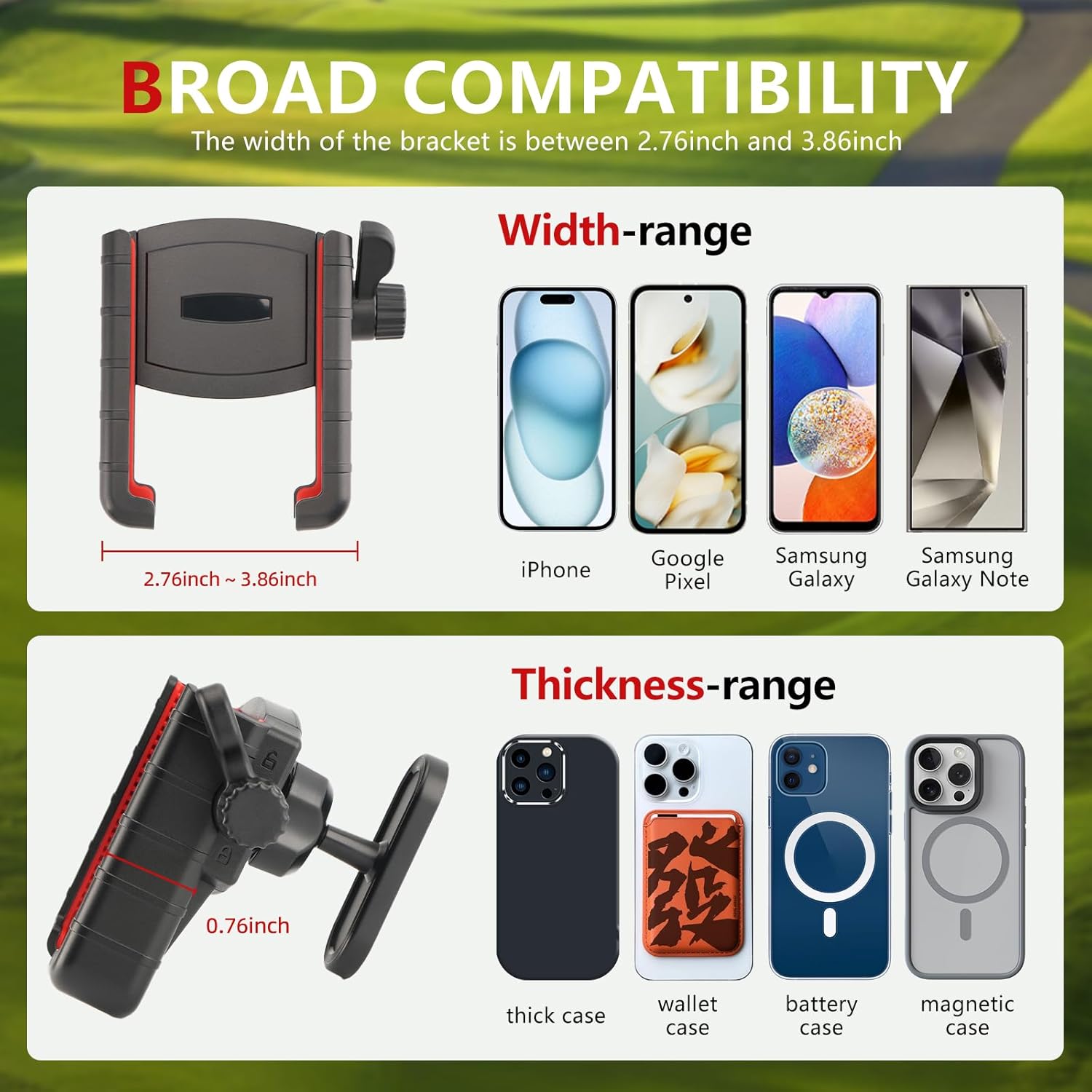 Industrial-Strength Magnetic Phone Holder for Golf Carts - 360° Adjustable | Quick Release, Secures iPhone 15 Pro/Samsung S24 Ultra on EZGO/Club Car/Yamaha | Windshield-Friendly,Big Phones Friendly - Image 3