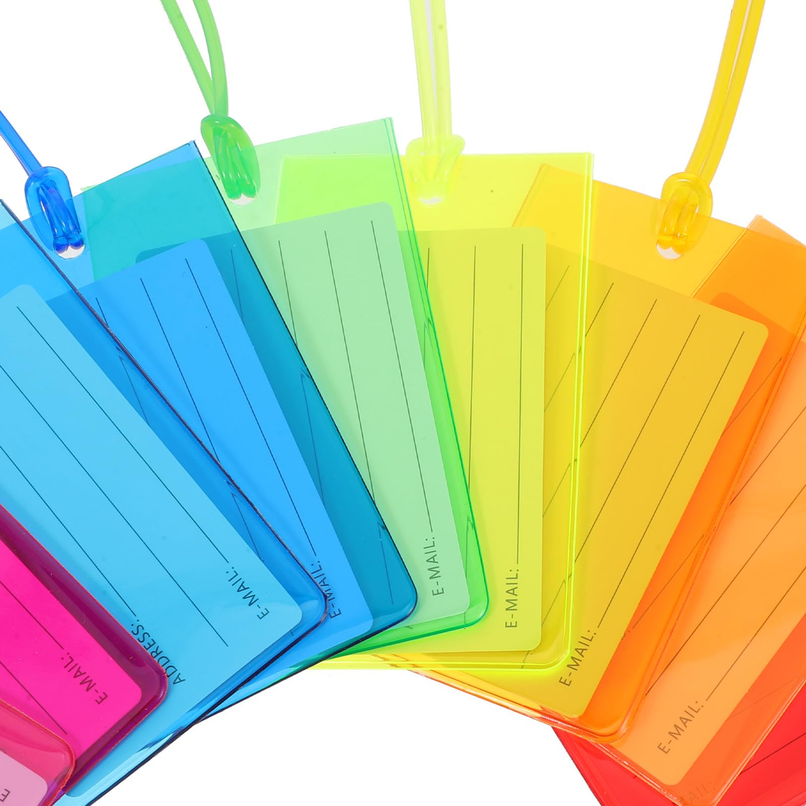 Healeved 30 Etichette per Valigie in Pvc e Carta, Identificatori Facili da Sostituire, per Crociere e Viaggi, Set Completo per Bagagli da 30 Pezzi