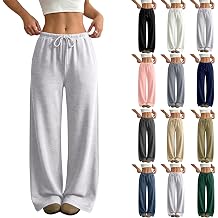 Wide Leg Sweatpants Women Fall Drawstring Effortless Y2K Workout Pants