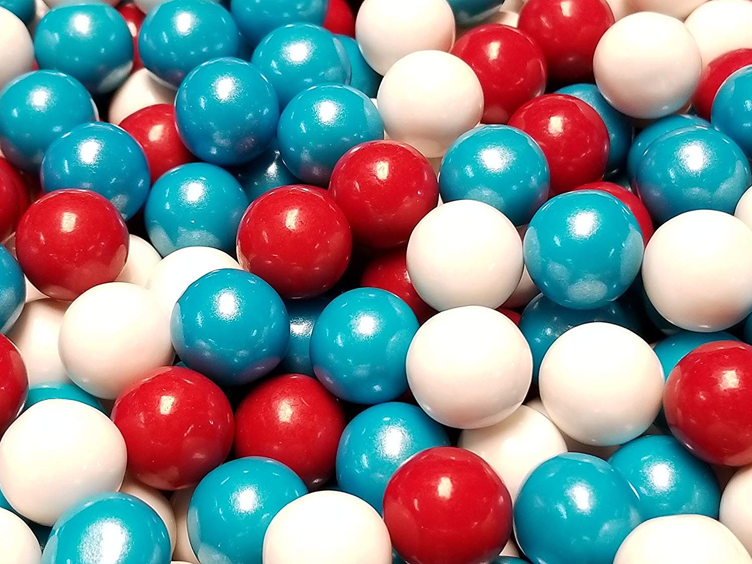 USA American Independence Colored MINI 0.5 Inch Gumballs 2 Pounds-4th Of July Candy