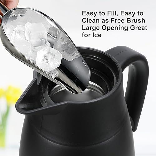 Miniatura 3 de Jarra térmica de café de 70 onzas, jarras de café de acero inoxidable aisladas actualizadas para mantener el café caliente y el agua calientes, 12