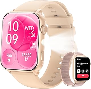Smartwatch Uomo Donna, Orologio Fitness con Chiamate, Smart Watch 1.91" Monitor SpO2/Sonno, 24H Cardiofrequenzimetro, 100 Modalità Sportive, Fitness Tracker per Android iOS