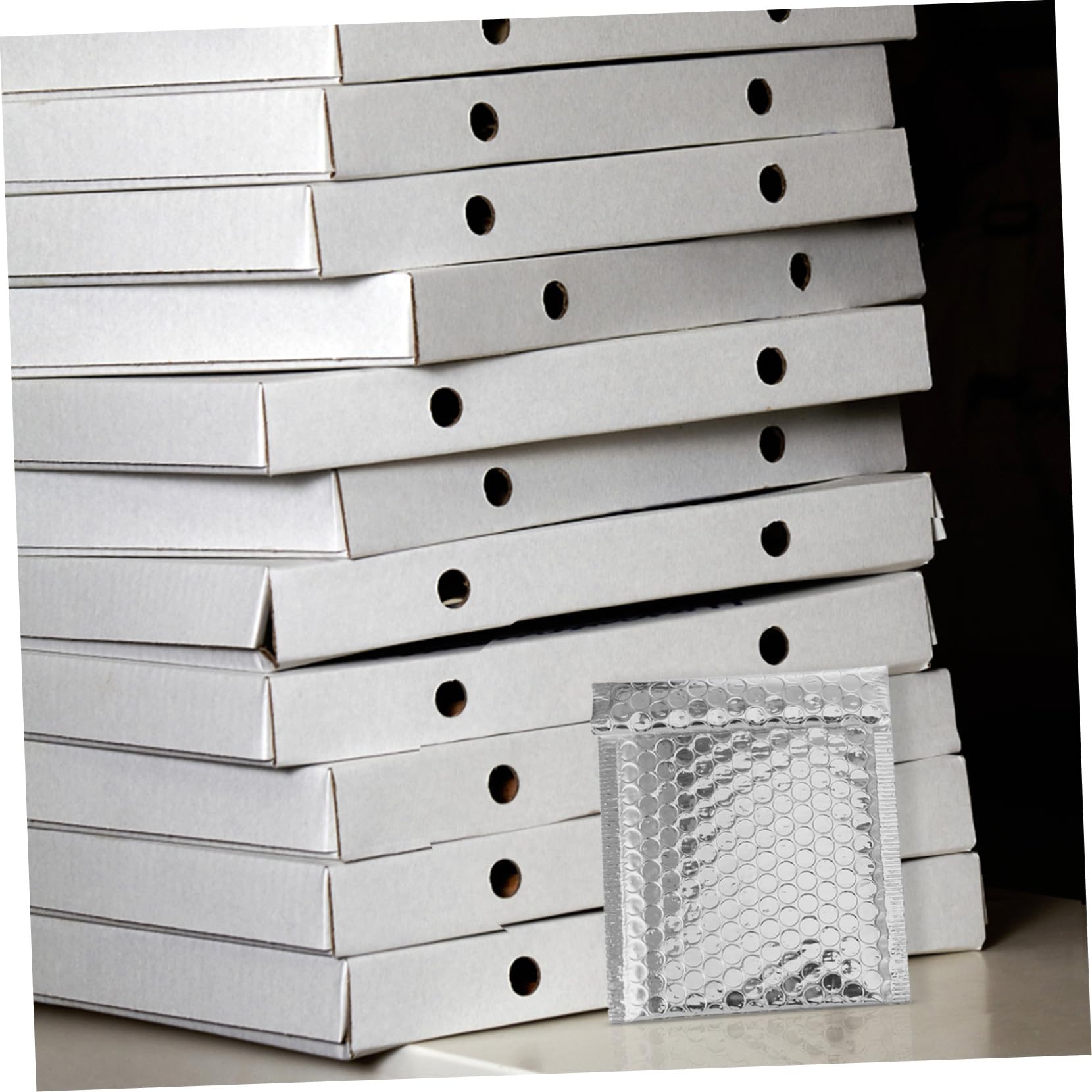 POPETPOP 100 Pcs Enveloppes à Bulles Rembourrées Argenté Légères en Makrofol Auto-adhésives pour Expédition en Boutique ou Bureau