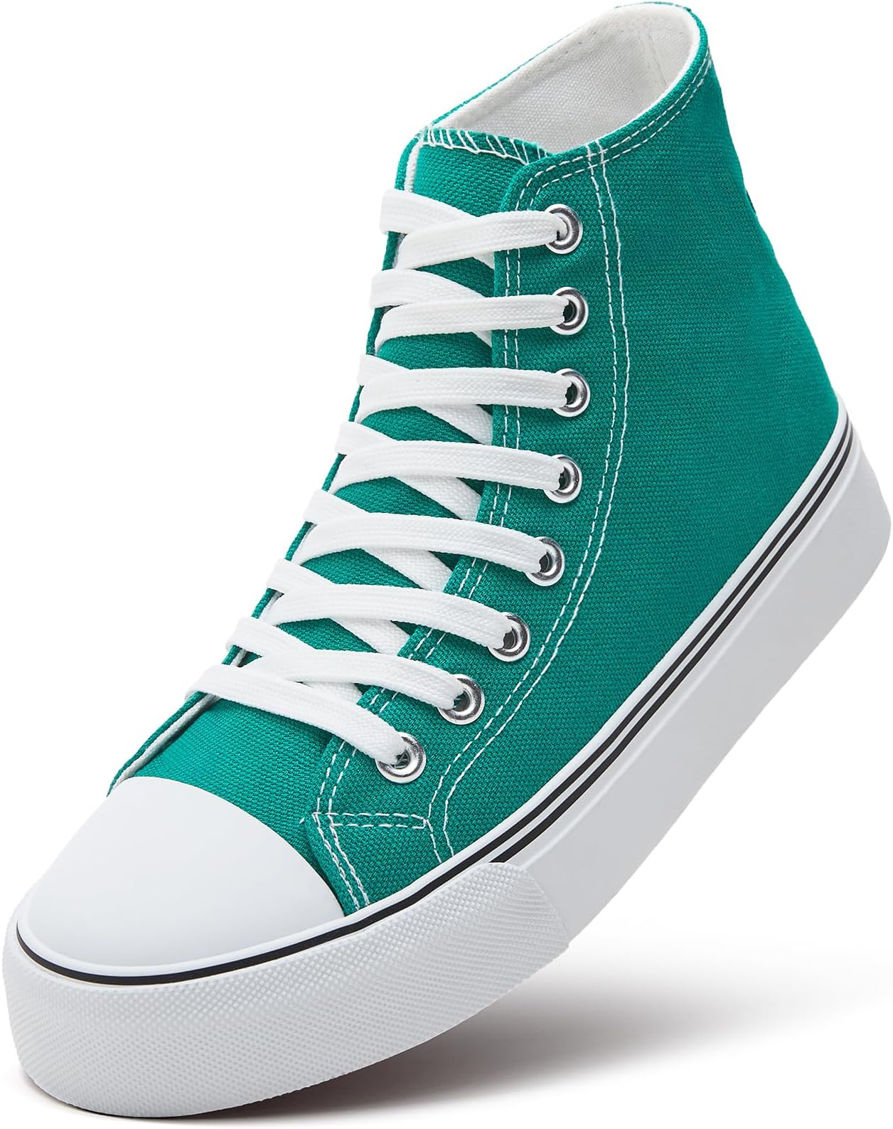 ZGRWomens High Top Canvas Sneakers,Lace-up Canvas Shoes,Casual Tennis Walking Shoes