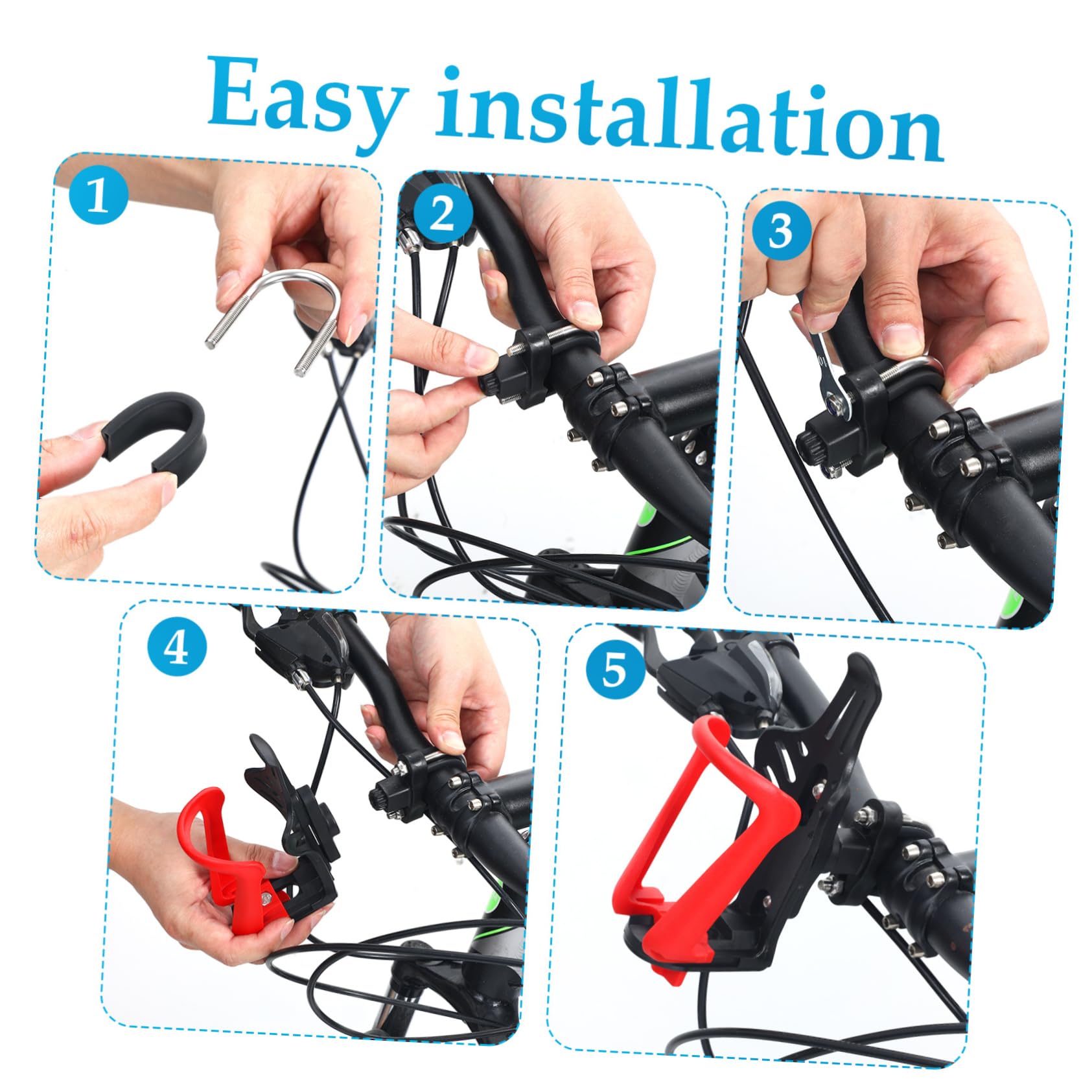 BESPORTBLE 3pezzi Portabottiglie Regolabile Per e Bici Supporto Stabile Per Bicicletta e Compatibile Con Diverse Di Contenitori Facile Da Installare Accessorio Outdoor Essenziale