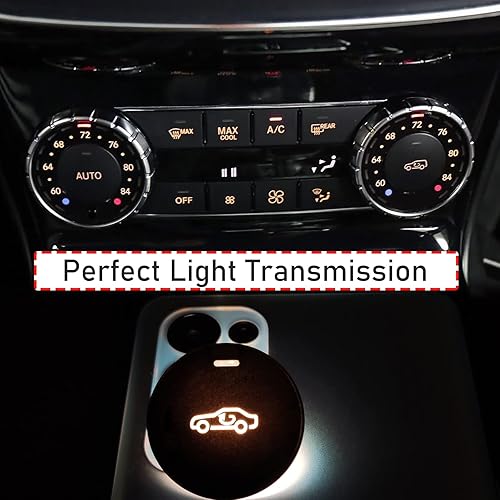 Miniatura 5 de Jaronx Compatible con botones de aire acondicionado de Mercedes Benz, cubiertas de botón de control de clima, botones de aire acondicionado, botón