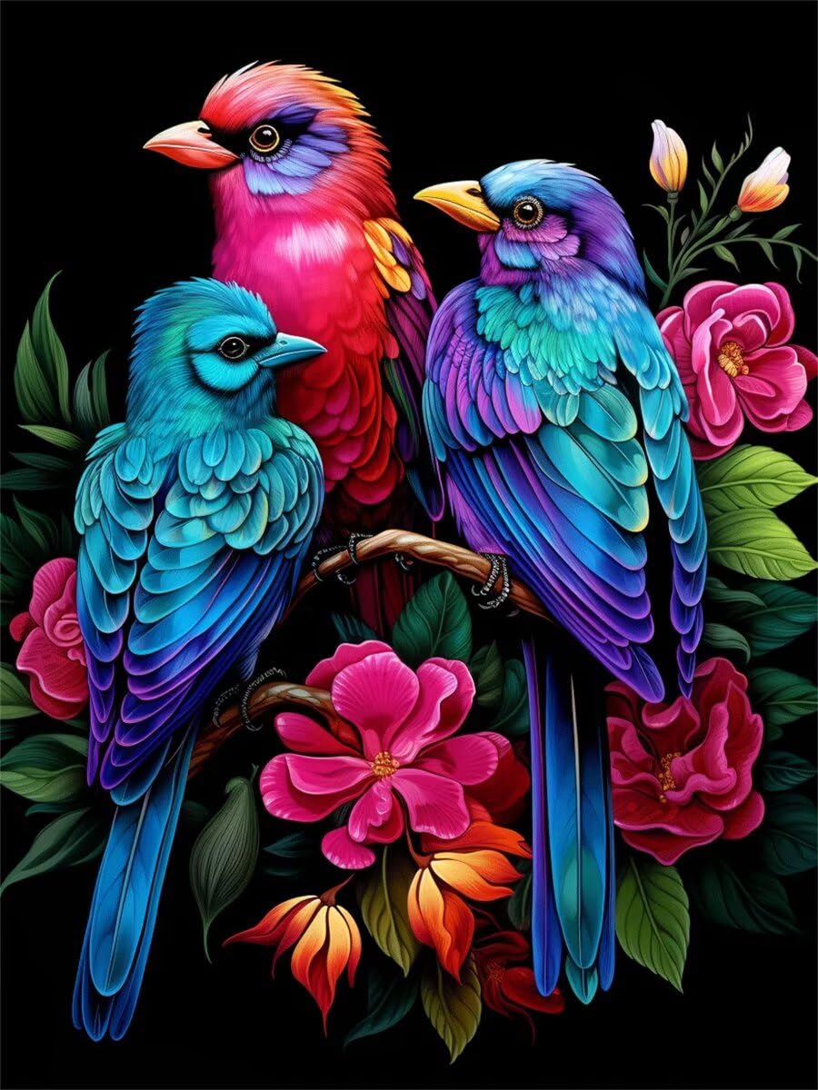 Kit Peinture Diamant Complet Oiseau | Cadeau Idéal Loisir Créatif