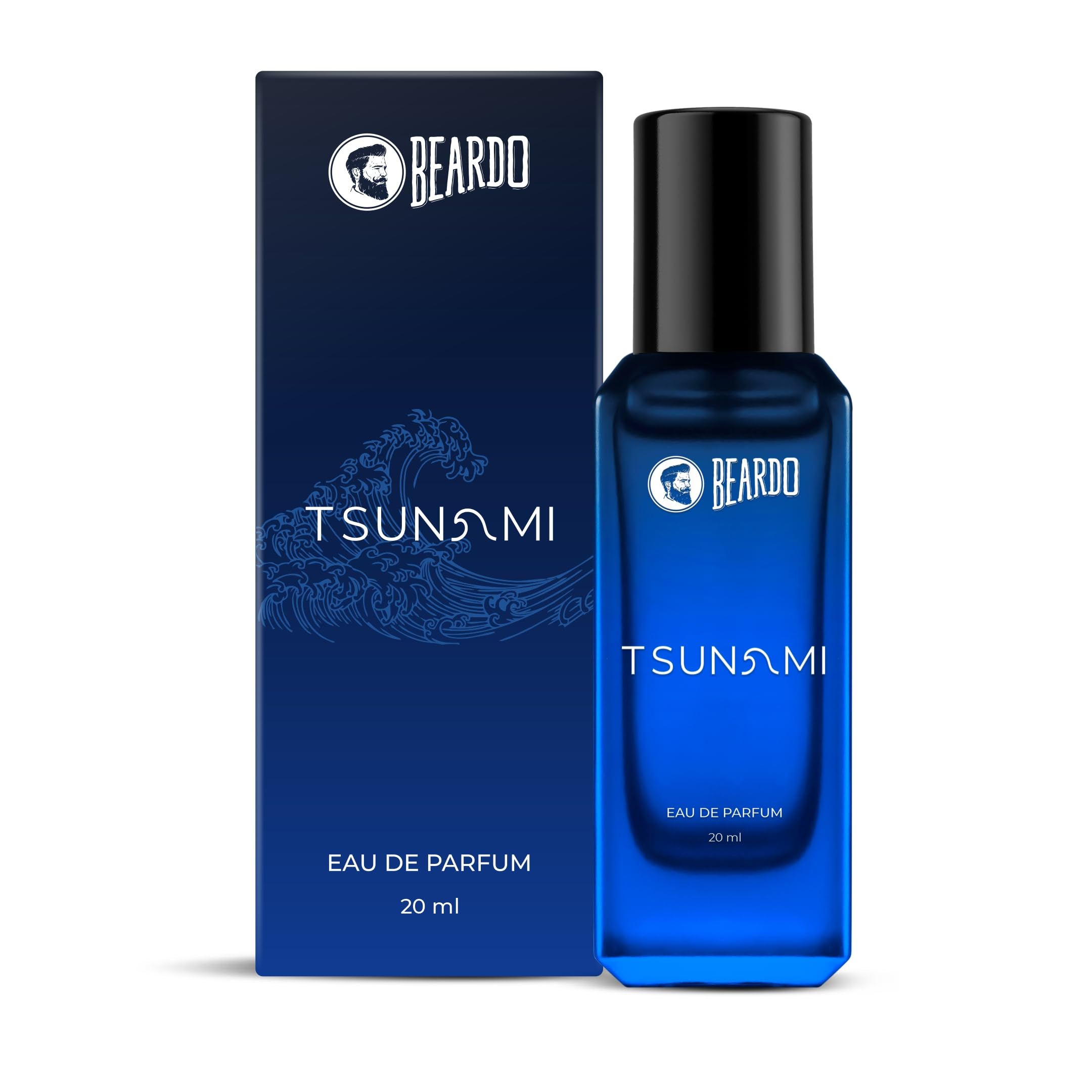 BeardoPerfume For Men - TSUNAMI, 20 ml | Intense Fresh - Marine Aromatic Notes | Strong Long Lasting Mens Perfume | EAU DE PARFUM Men|Ideal Gift For Men